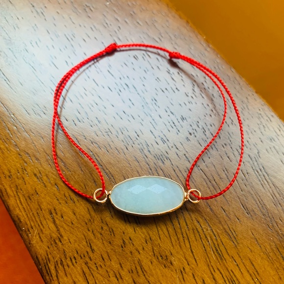 ✨18K Faceted Moonstone✨ Red Thread Bracelet✨ Kabbalah ✨ Red Silk String✨ - Picture 4 of 6